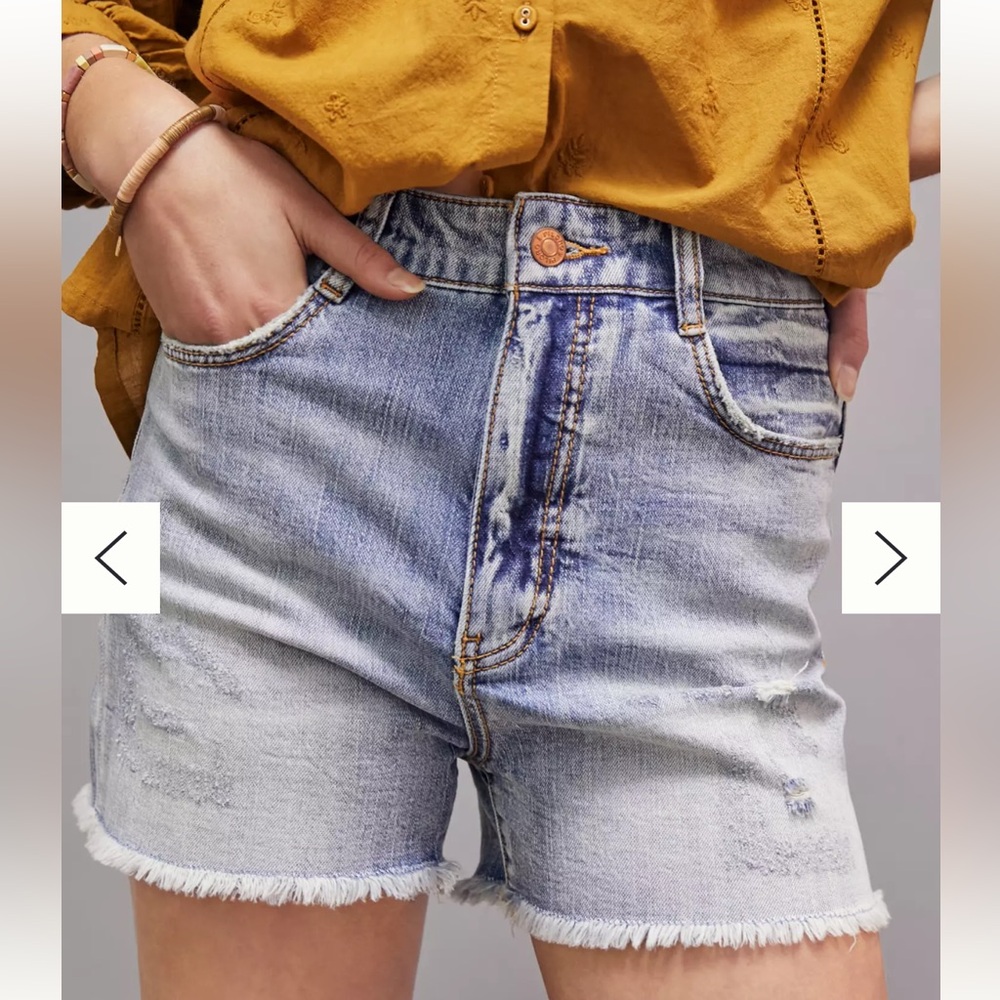 Anthropologie Pilcro Ultra High-Rise Slim Denim Shorts, 26